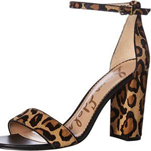 Sam Edelman Yaro Leopard Heels Sandals Size 7
